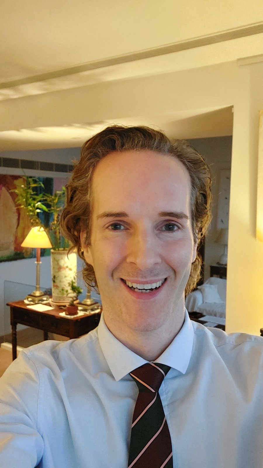 Nikolas Prehn, economist and former investment banker, in shirt and tie
