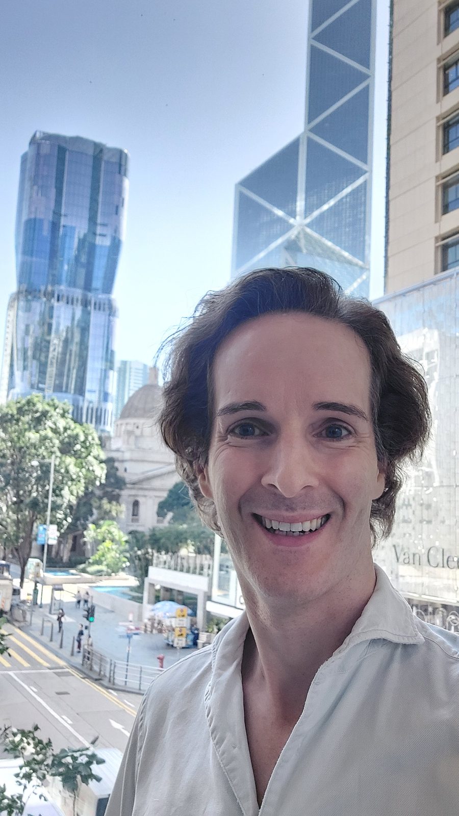 Nikolas Prehn (Felix Nikolas Prehn), in front of glass towers